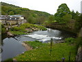 River Calder from Brearley Bridge in HX2 6JD