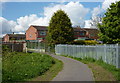 Footpath towards a housing estate in DN22 9JJ