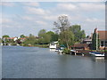 The Thames upstream of its confluence with the Desborough Channel in TW17 9HY