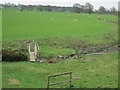 Footbridge over the River Pont in NE19 2HU