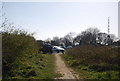 Track approaching car park, Hastings Country Park in TN35 5ET