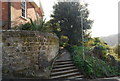 Footpath up steps off Barley Lane in TN35 5NT