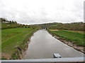 The view upstream from Rumsen Bridge on the river Taw in EX32 0AY