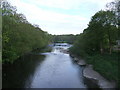 River Wharfe, looking North West from the Road Bridge, Boston Spa in LS23 6AJ
