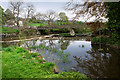 Footbridge over the River Wharfe at Linton Falls in BD23 5LB