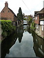 The Great Stour viewed from the bridge in The Friars in CT1 2FJ