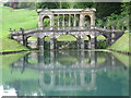 Reflections of the Palladian Bridge, Prior Park in BA2 6ED