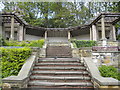 Steps and shelter in the Italian Garden in YO11 2SE