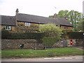 Litter bin, bench and post-box in Horley in OX15 6BJ