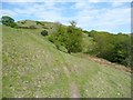 Footpath up the valley of Stoodley Clough, Erringden in OL14 6EL