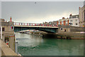 Town bridge from inside harbour in DT4 0DS