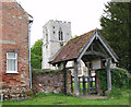 St Mary's church and lychgate, Rougham in PE32 2SE