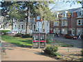Open Space and phone boxes at the Crescent in BH5 1DY