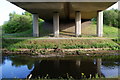 The River Tame under the M60 motorway in SK5 8LW