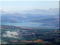 Kilmacolm, Port Glasgow and the Firth of Clyde from the air in PA13 4NQ