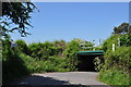 Bishton Road - bridge under the railway in Bishton Community