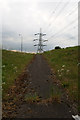 Pylon and path in Daleacre Hill Ward