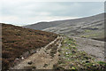 Hill track round the slopes of Ben Main in AB55 4DS