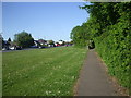 Footpath beside Port Rd East, Barry, the A4050 in CF62 8JL