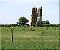 The ruined church of All Saints at Godwick in PE32 2RJ