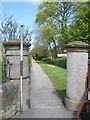 Footpath and posts, Hunmanby in YO14 0NS