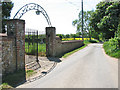 Lane past St Edmund's church in Horningtoft in Horningtoft