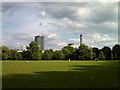 View of the BT Tower from Regent's Park in NW1 4NR