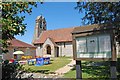 Noticeboard of St James' Church in PO8 0RR