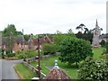 View over Little Bedwyn from the railway footbridge in SN8 3JS