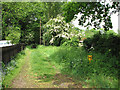 Footpath at the end of School Lane in Little Dunham