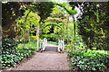Bridge and bower at the Swiss Garden -  Old Warden in SG18 9DY