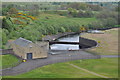 Looking down to the hydro-electric station and Shilling Basin in NE48 1BH