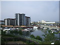 Bridge under construction, Penarth marina in CF64 1SR