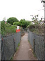 Footpath leading to foot crossing of railway near Whitchurch in CF14 2DY