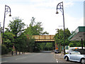 Railway bridge over Manchester Road, Cheadle in SK8 1NQ