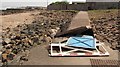 Damaged coast path, Port Seton in EH32 0TE