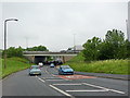 Clough Lane as it passes under the M62 in HD6 3LP