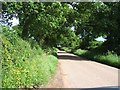 Minor road from Rockbeare to Marsh Green in EX5 2ES