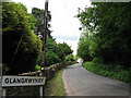 Glangrwyney village sign in NP8 1EG