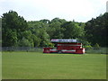 The stand at Caerau & Ely AFC's ground in CF5 5QB