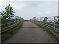 Farm road and footpath over the A23 in BN6 9DB