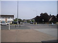 Mini-roundabout at junction of Mersea Road and Queensland Drive Colchester in CO2 8QR