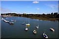 Boats moored on the Lymington River in SO41 5SD