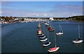 Boats moored on the Lymington River in SO41 3QD