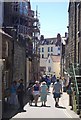 Busy street scene, New Rd, Robin Hood's Bay in YO22 4SN