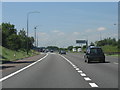 M62 motorway - westbound slip lane, junction 12 in WA3 6AU