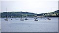 Yachts moored on the Gare Loch north of Rhu in G84 8HZ