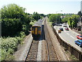 The view SW from Eastbrook railway station footbridge in CF64 4LQ