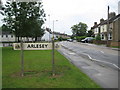 Arlesey: 1951 Festival of Britain town sign in SG15 6TQ