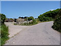A footpath on Down Lane which leads to Woolacombe or Putsborough Sands in EX33 1LA